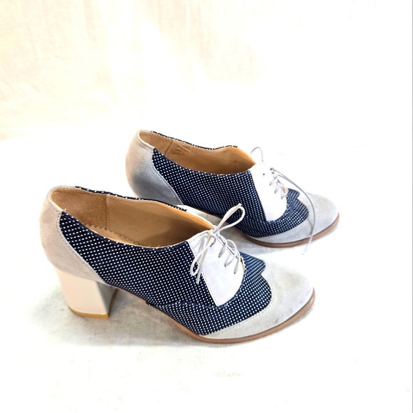 Julia Bo Women's Size 40 Aldgate Oxford Heel Shoes New *flaws* - Picture 3 of 10